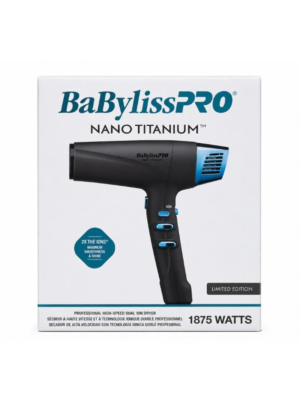 BaBylissPRO Nano Titanium Professional High-Speed Dual Ion Dryer Limited Edition